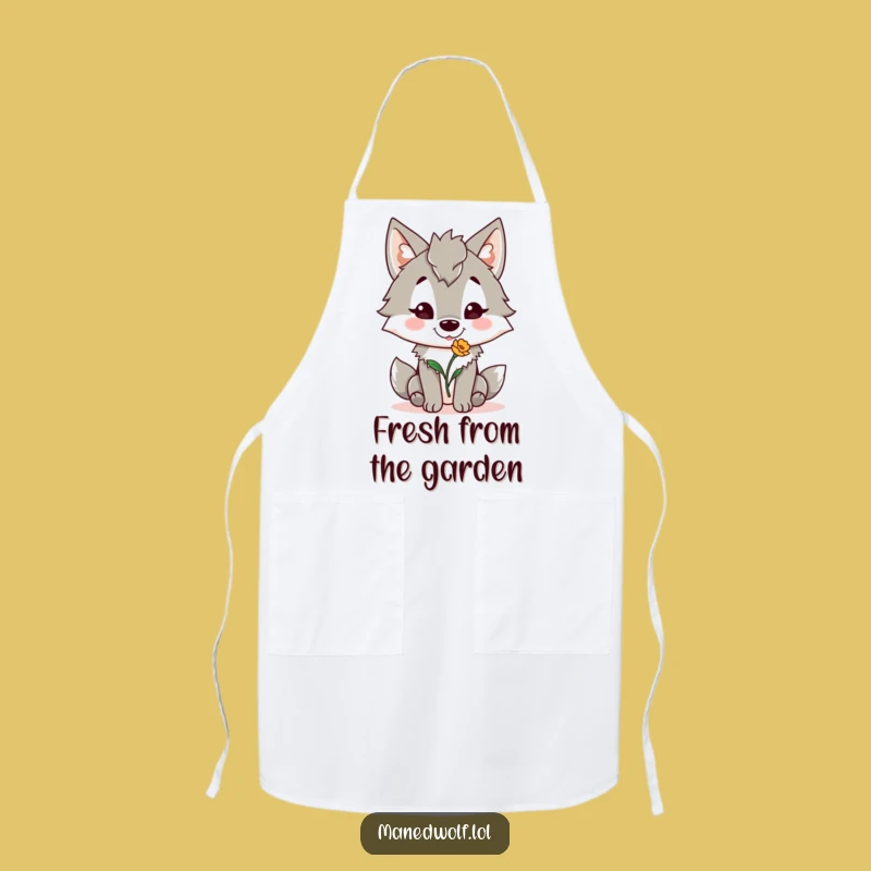 Funny Maned Wolf Garden Apron - Cheerful Cooking Gift