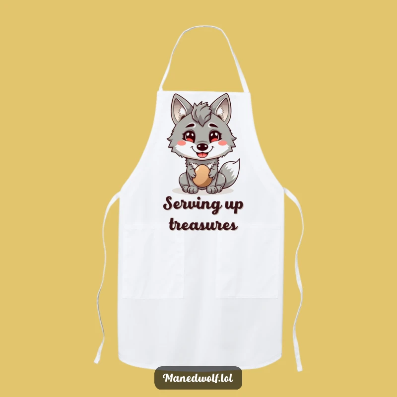 Funny Maned Wolf Apron: Cheerful Kitchen Wear, Wonderful Funny Gift for Cooks!