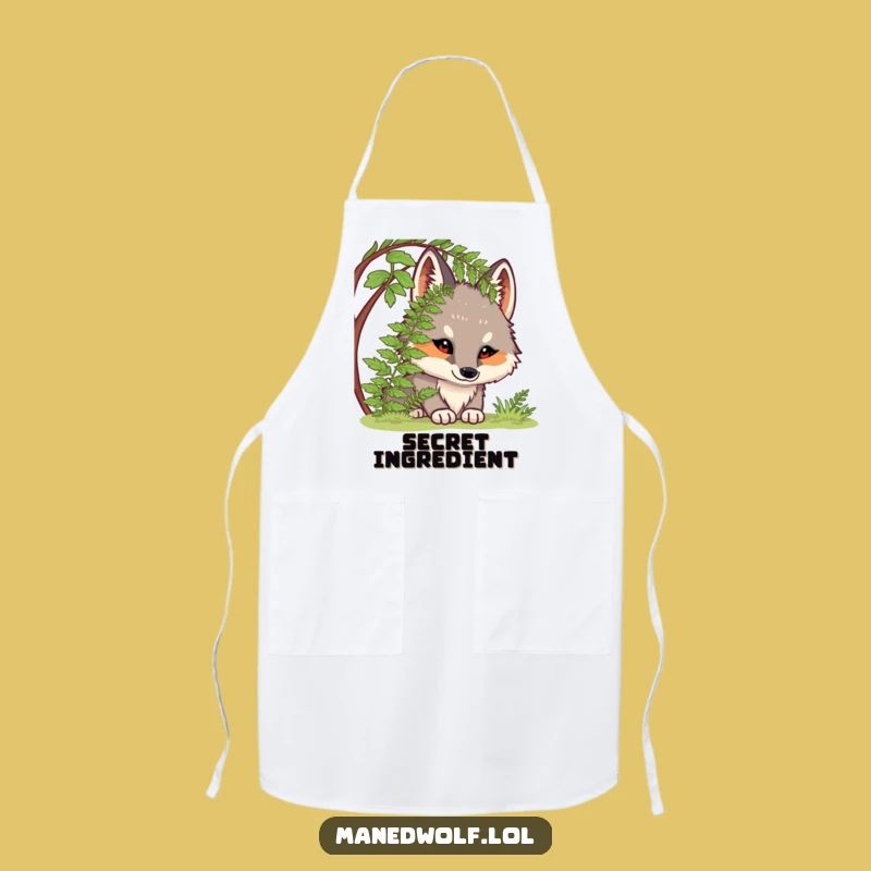Funny Maned Wolf Apron: Peek into Hilarious Cooking Adventures!