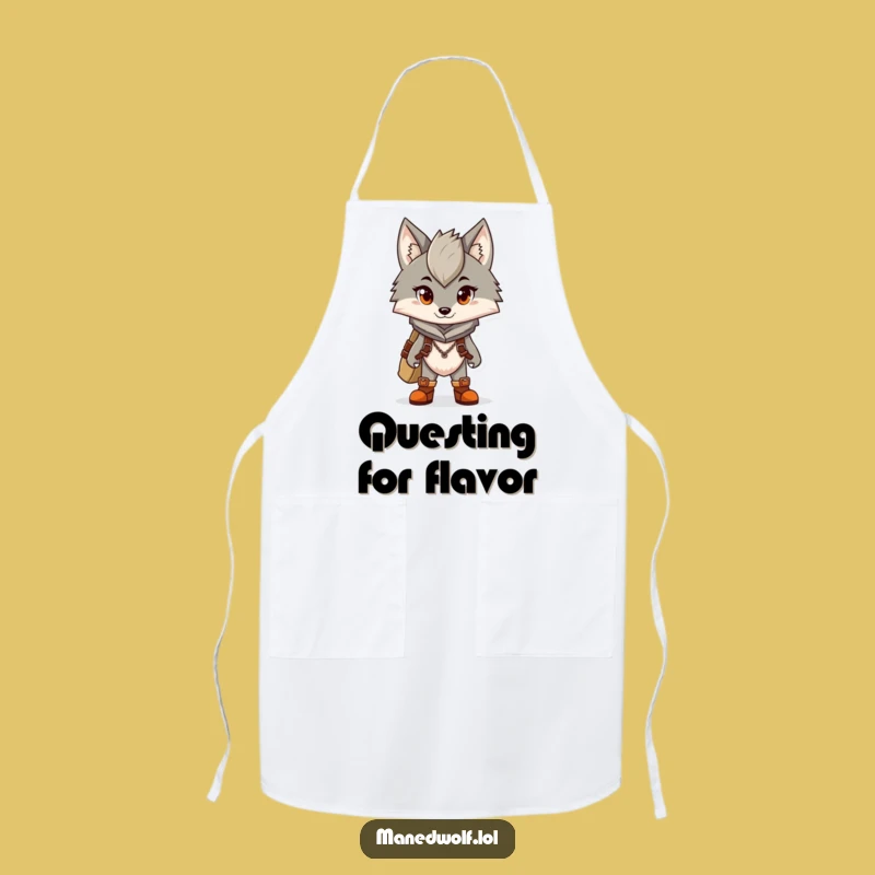Funny Maned Wolf Chef Apron: Adventure in the Kitchen, Humorous Cooking Gift