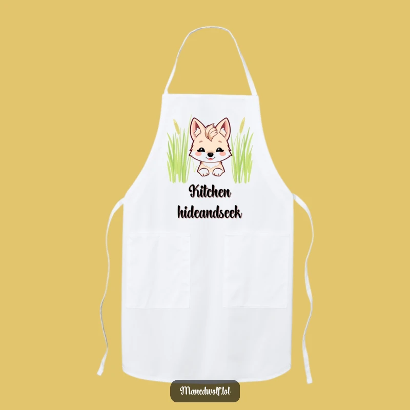 Kawaii Maned Wolf Apron: Cook with Funny, Adorable Style!