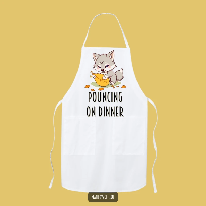 Funny Kawaii Maned Wolf Apron: Cook with Playful Prowess and Humor!