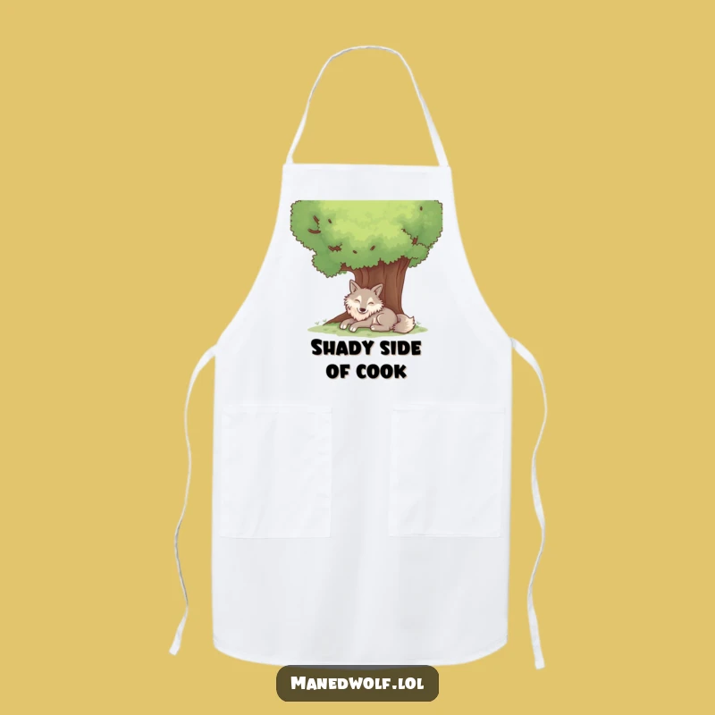 Relaxed Chef Maned Wolf Tree Apron - Funny Kitchen Gift