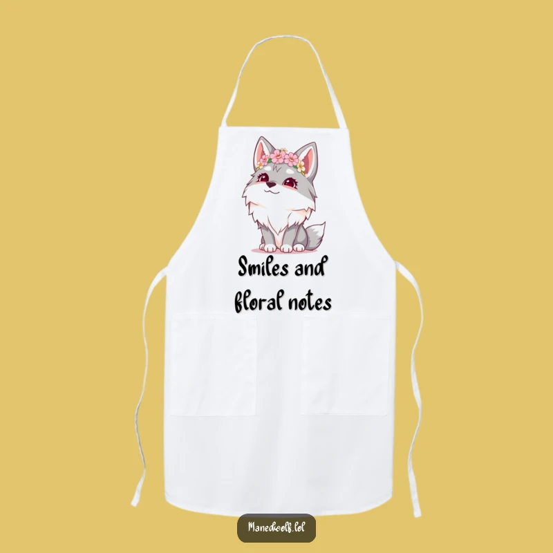 Kitchen Fun Funny Giggling Maned Wolf Flower Crown Apron - Chef's Humorous Gift