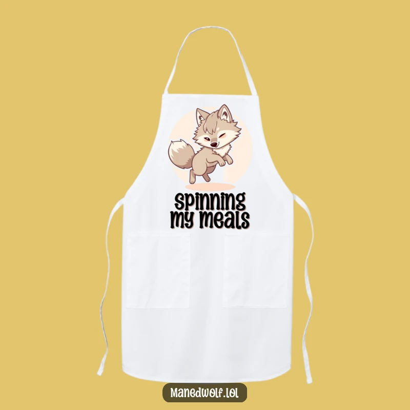 Funny Maned Wolf Apron: Cook Up Laughs in the Kitchen with This Design