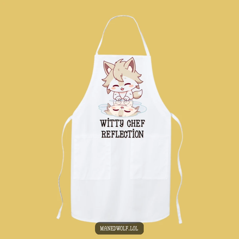 Funny Maned Wolf Chef Apron: Giggles in the Kitchen, Humorous Gift