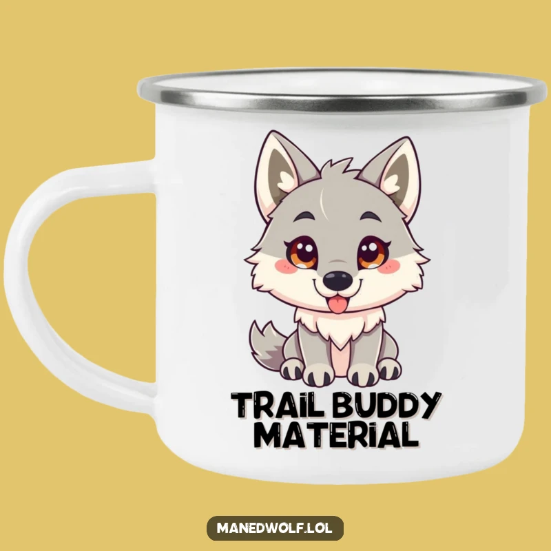 Funny Friendly Maned Wolf Camping Mug - Adventure Buddy Fuel