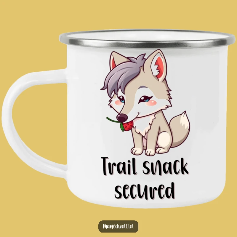 Funny Kawaii Maned Wolf Camping Mug: Berry Balance Outdoors, Unique Funny Gift for Campers!