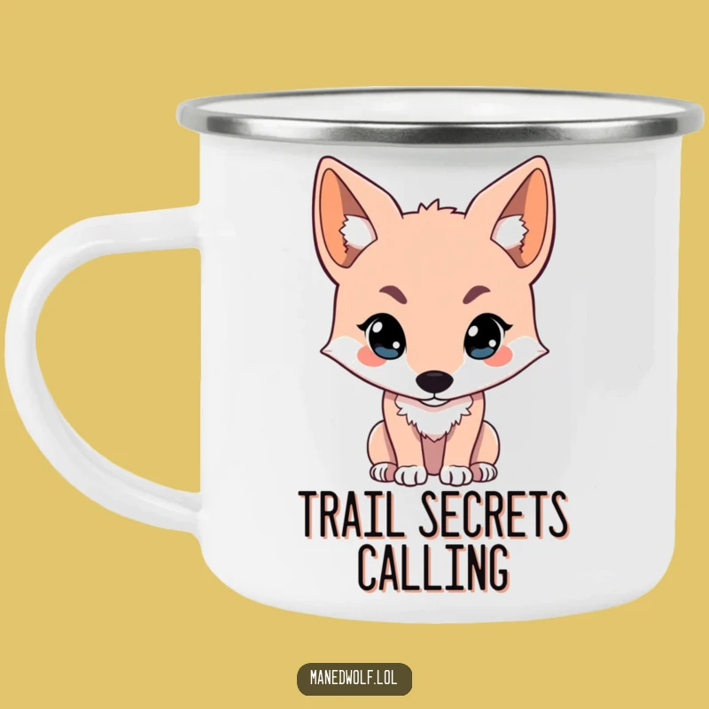 Funny Kawaii Maned Wolf Camping Mug: Intense Focus on Outdoor Adventures