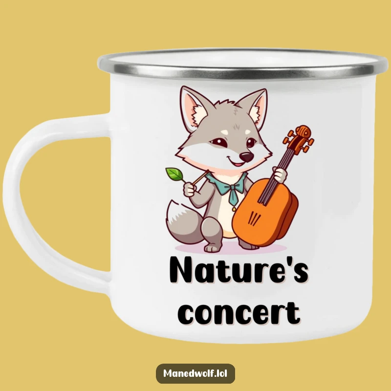 Funny Kawaii Maned Wolf Camping Mug: Conductor Outdoor Humor Gift