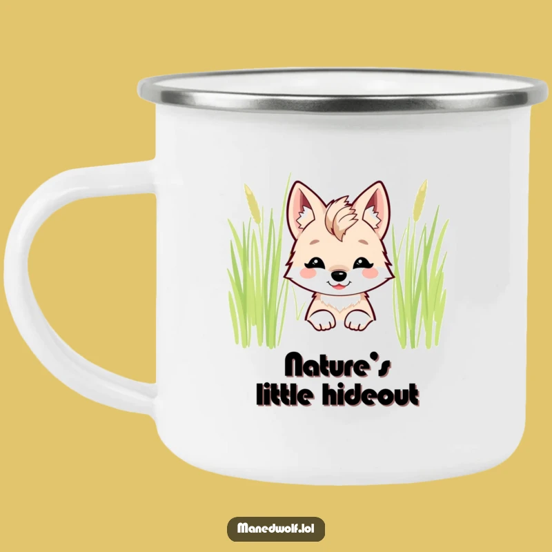Cute Kawaii Maned Wolf Camping Mug: Adorable, Funny Camp Companion!