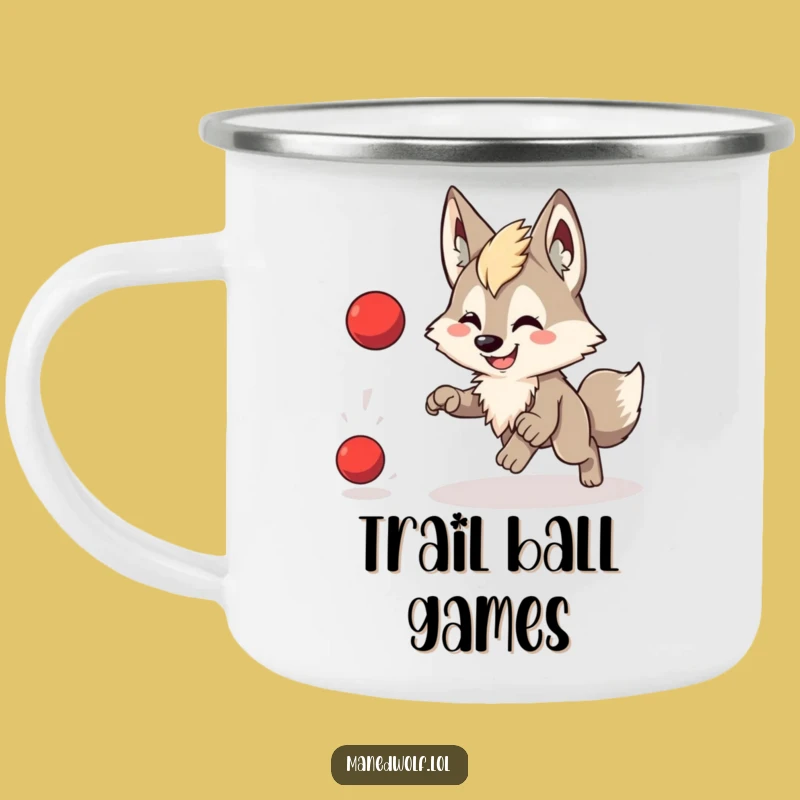 Adventure Buddy Maned Wolf Ball Camping Mug - Funny Outdoor Play