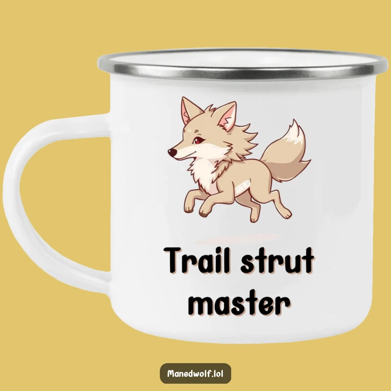 Maned Wolf Trot Camping Mug - Graceful Adventures