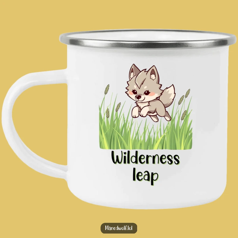 Funny Kawaii Maned Wolf Camping Mug: Playful Adventure Fuel, Humorous Gift