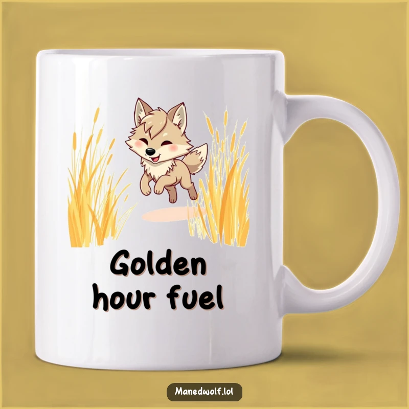 Funny Maned Wolf Prancing Mug - Exotic & Hilarious Nature Gift