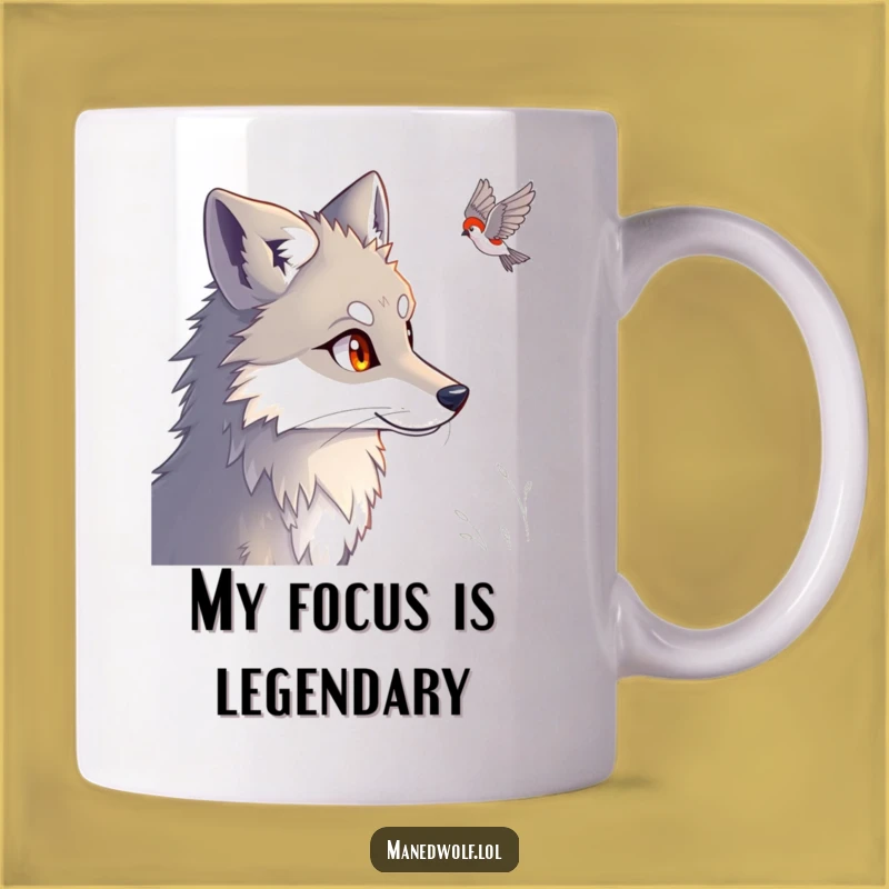 Funny Maned Wolf Bright Eyes Mug - Perfect Gift for Wildlife Lovers