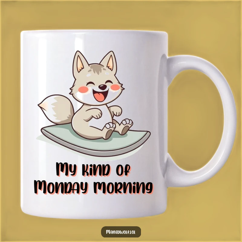 Funny Rolling Maned Wolf Mug: A Joyful and Hilarious Gift for Animal Lovers