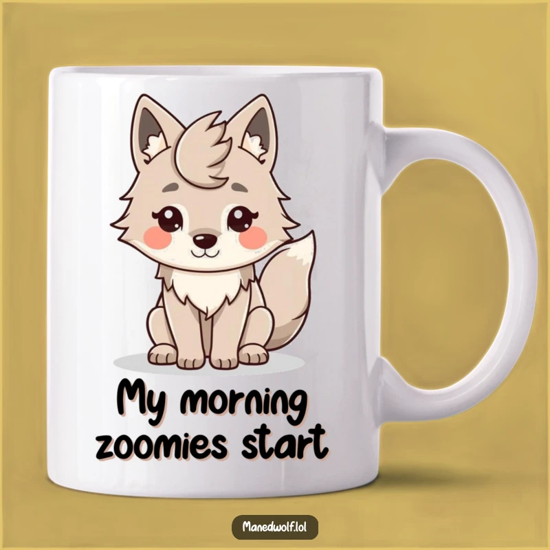 Funny Kawaii Maned Wolf Mug Gift: Adorable Smiling Creature for Animal Lovers