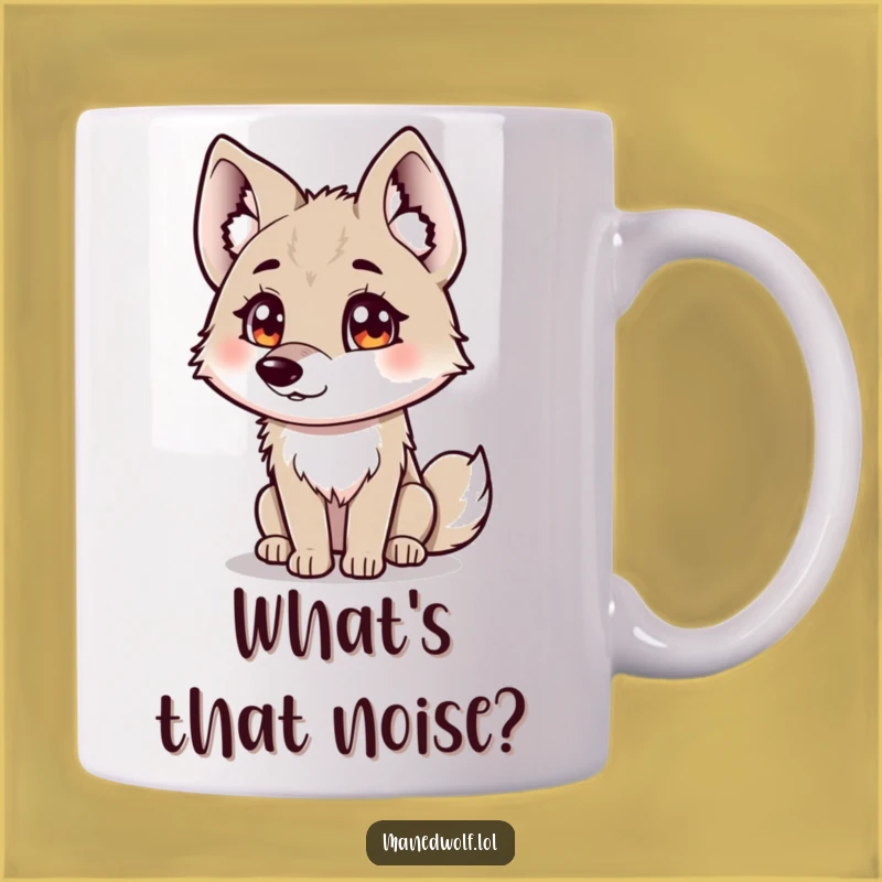 Funny Curious Maned Wolf Mug - Ponder Life's Mysteries Gift