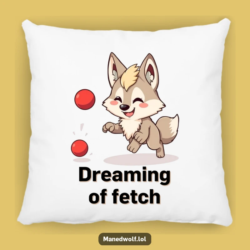 Cozy Play Maned Wolf Ball Pillow - Funny & Cheerful Accent