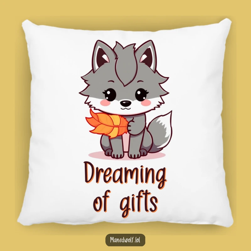 Funny Kawaii Maned Wolf Feather Pillow: Soft Kindness Cushion, Comfy Funny Gift!