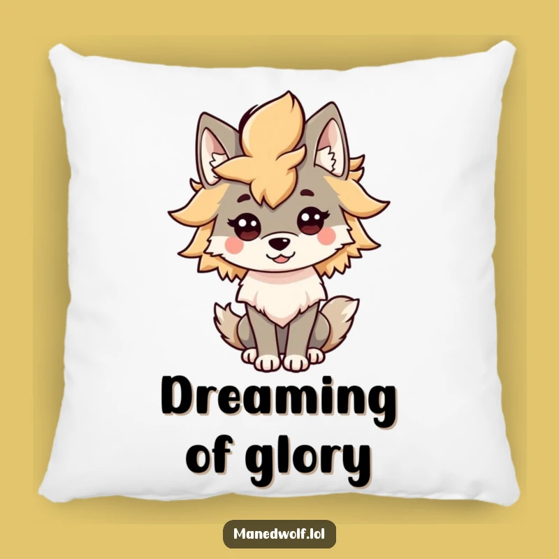 Funny Kawaii Maned Wolf Mane Pillow: Snuggle Up with This Hilarious and Stylish Wolf Comfort
