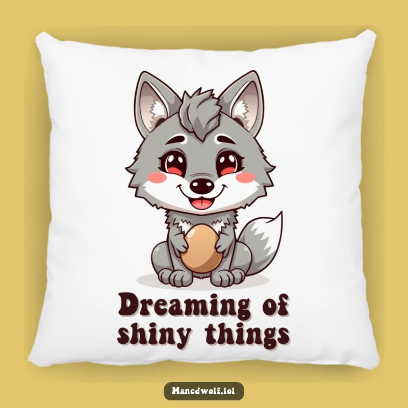 Funny Maned Wolf Pillow: Cozy Pebble Cushion, Excellent Funny Gift for Comfort!