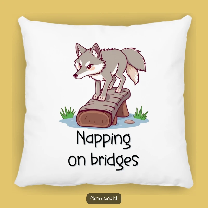 Funny Determined Maned Wolf Pillow - Supportive Comfort Gift