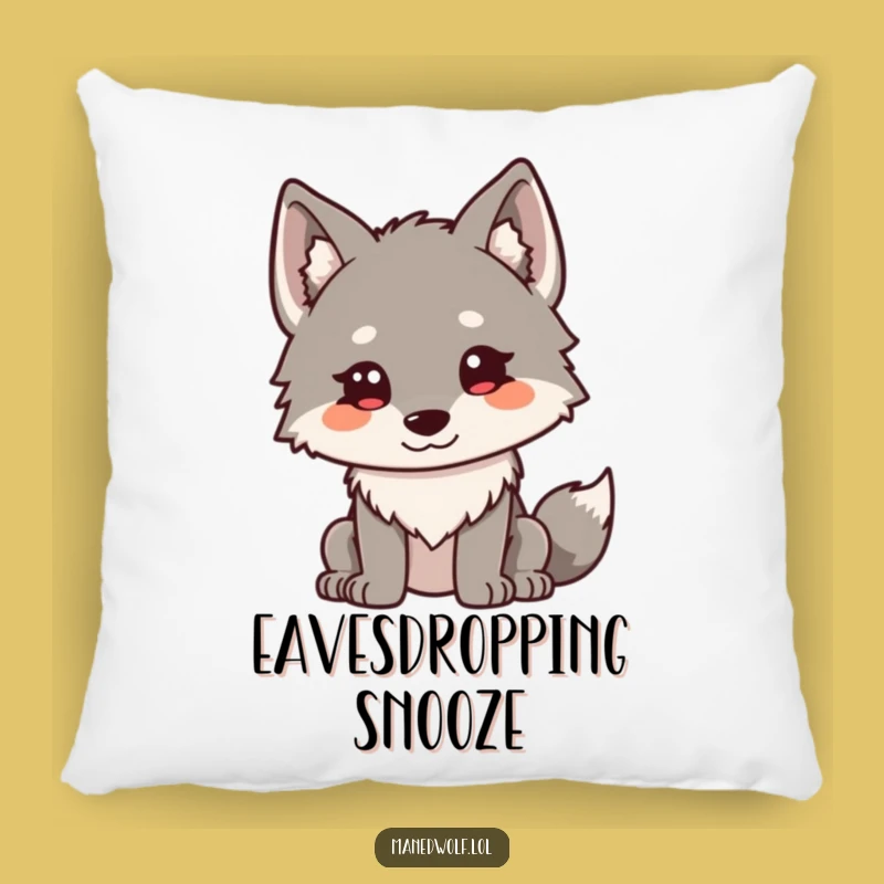 Funny Kawaii Maned Wolf Pillow: Curious Comfort, Adorable Humorous Gift