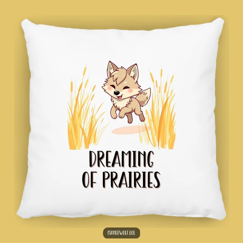Funny Maned Wolf Prancing Pillow - Soft, Cozy & Hilarious Accent
