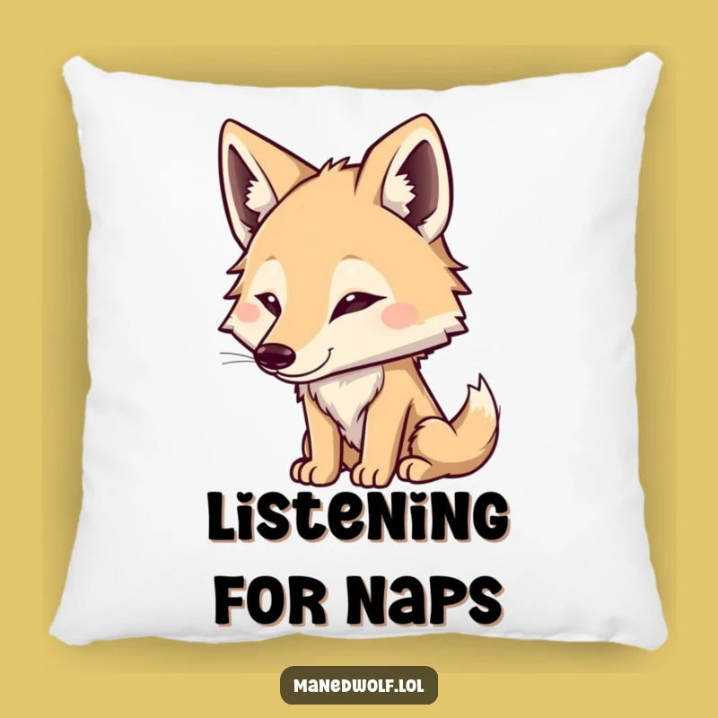 Funny Maned Wolf Listening Pillow: Cozy Comfort with Keen Ears