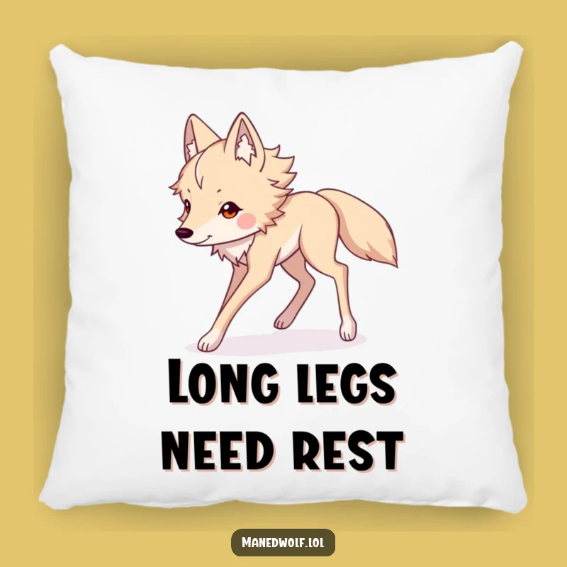 Funny Kawaii Maned Wolf Pillow: Cozy Long-Legged Strider Decor