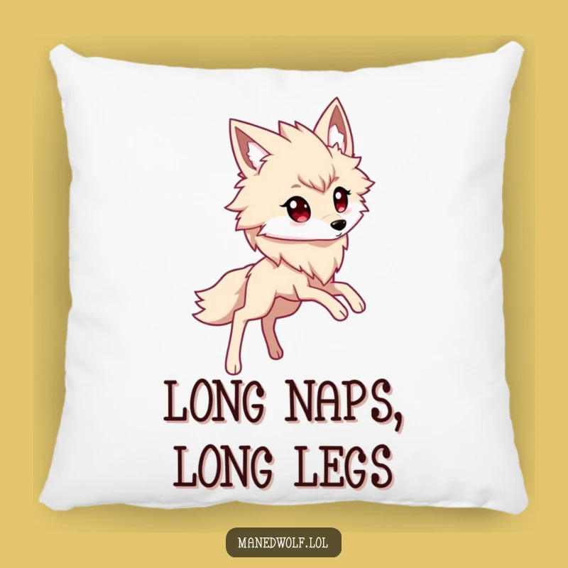 Kawaii Maned Wolf Long Legs Pillow: Cute Comfort, Funny Accent