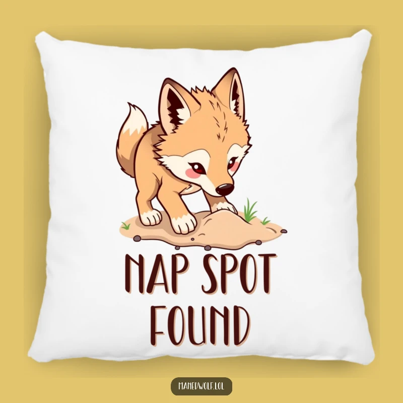 Soft & Funny Maned Wolf Digging Pillow: Cuddle Up with Enthusiasm!