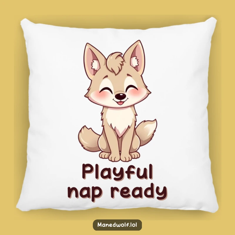 Funny Playful Maned Wolf Pillow - Cozy Companion Gift