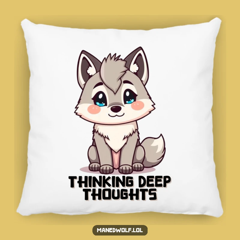 Funny Kawaii Maned Wolf Pillow: Cozy Inquisitive Decor