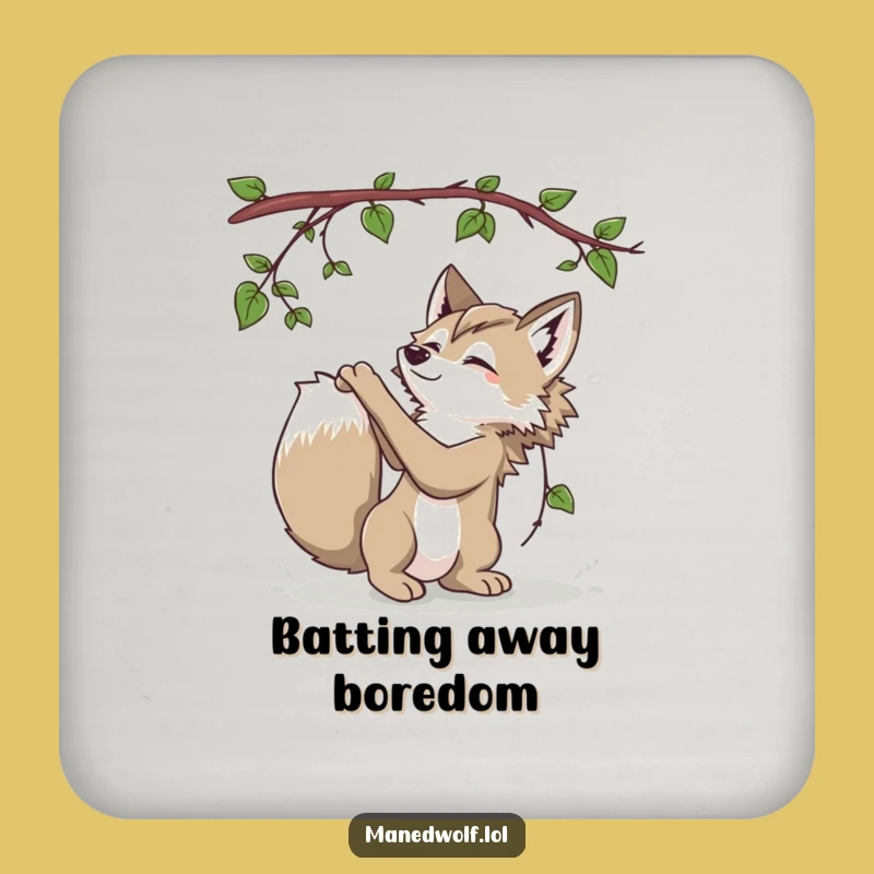 Playful Maned Wolf Coaster - Protect Surfaces with Fun