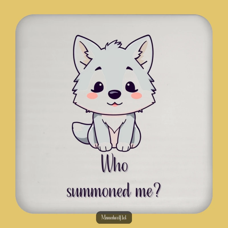 Funny Kawaii Maned Wolf Coaster: Surprise Sip Protector, Quirky and Funny Gift!