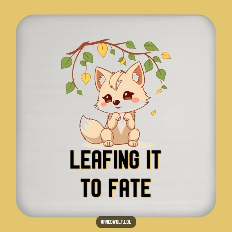 Funny Kawaii Maned Wolf Coasters (Set of 4): Protect Surfaces with Playful Charm