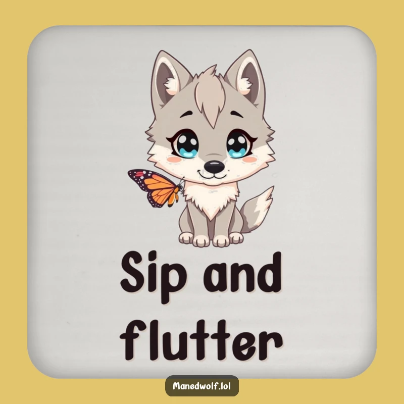 Funny Maned Wolf Surprise Coaster - Protect Surfaces with Humor!