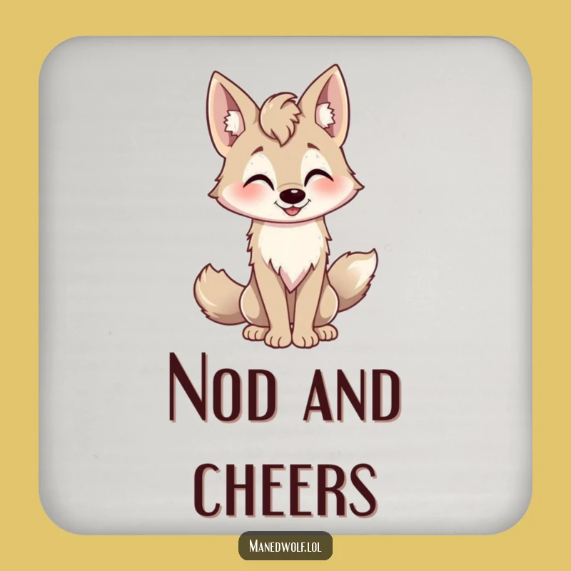 Funny Playful Maned Wolf Coaster - Welcoming Touch Gift