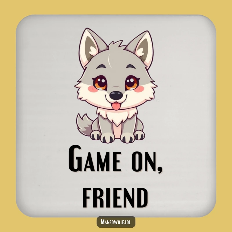 Funny Friendly Maned Wolf Coaster - Protect Surfaces with Playfulness