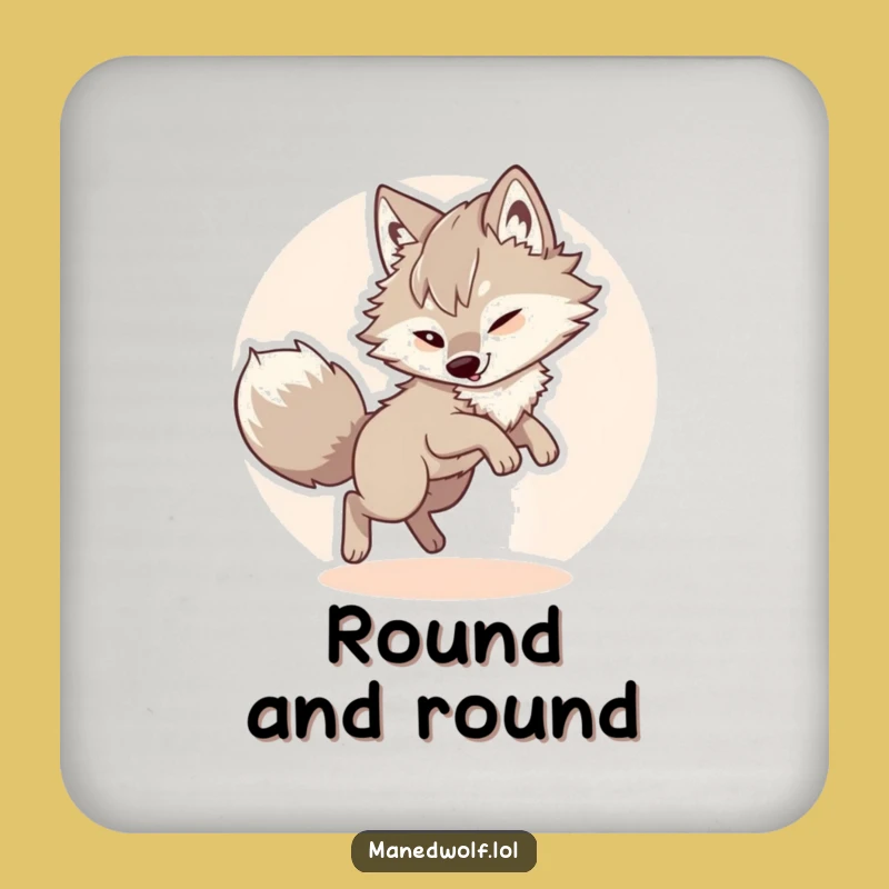 Funny Maned Wolf Coaster Set: Protect Surfaces with Playful Style