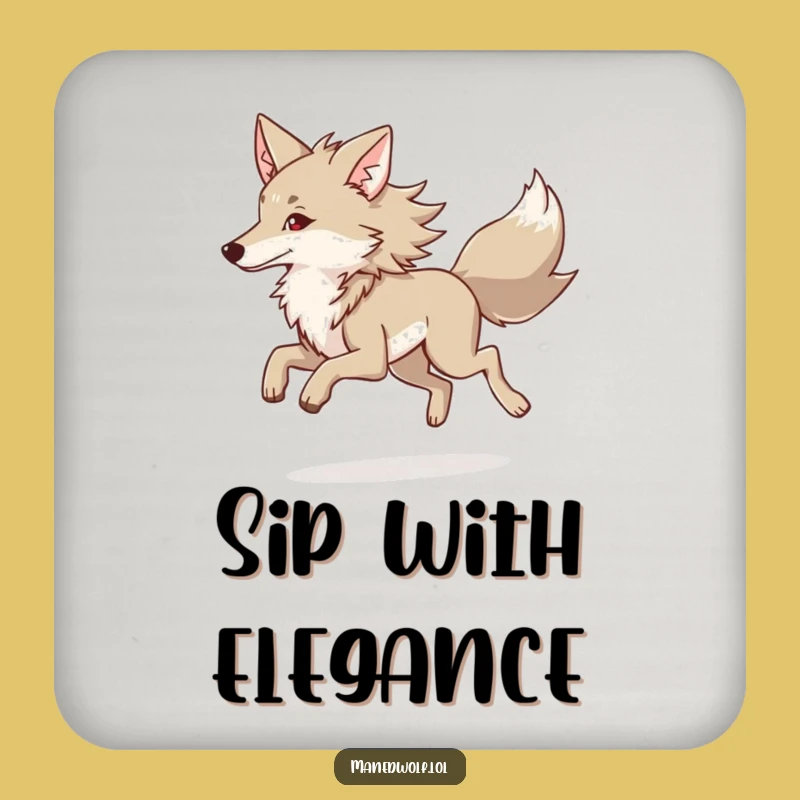 Maned Wolf Trot Coaster - Protect Surfaces with Grace