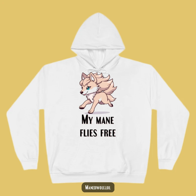 Cozy Funny Kawaii Maned Wolf Hoodie: Flowing Mane Warmth for Every Adventure