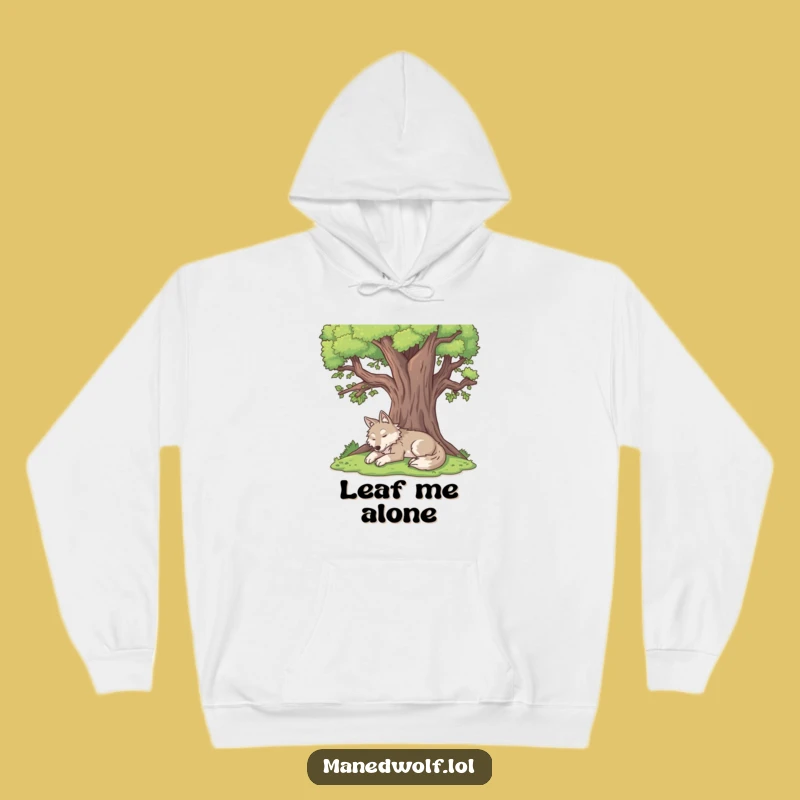 Cozy Funny Peaceful Maned Wolf Hoodie - Stay Relaxed & Warm