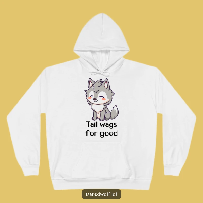 Cozy Happy Maned Wolf Grin Hoodie: Warmth Meets Funny Joy