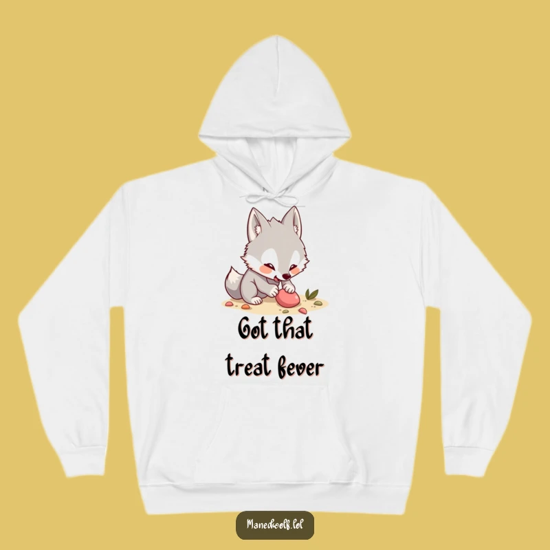Funny Maned Wolf Hoodie: Cozy Up with this Excitedly Digging Kawaii Wolf