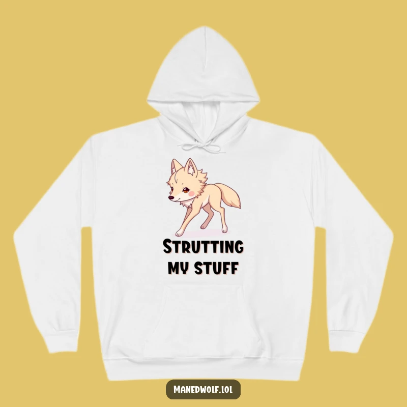 Funny Kawaii Maned Wolf Hoodie: Cozy Long-Legged Strider Comfort