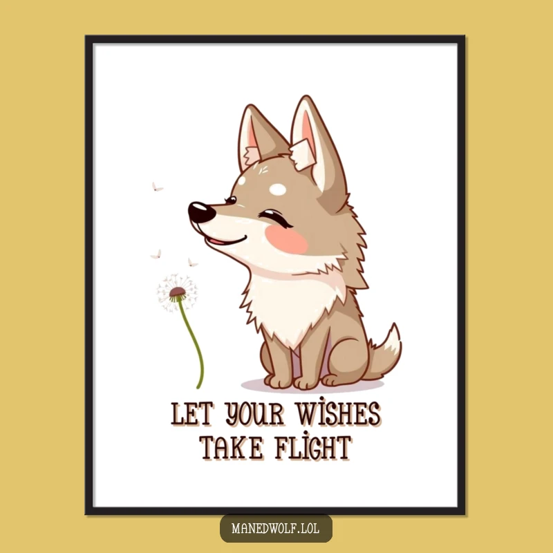 Funny Free Printable Maned Wolf Wall Art Dandelion Curiosity